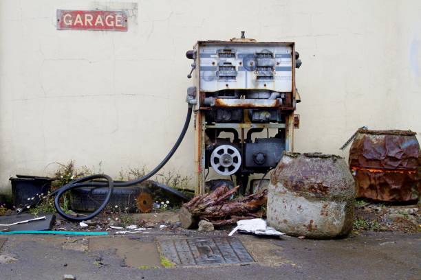 istock old abandoned petrol or gas pump 680300418