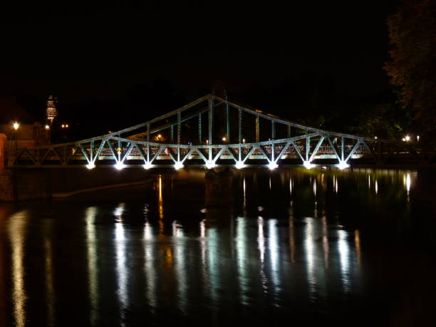 istock Tumski bridge at night, Wroclaw 680302968