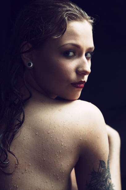 Beautiful Woman In Black Water
