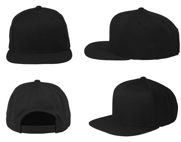 cor de exibição em branco cap 4 preta - baseball cap cap isolated nobody - fotografias e filmes do acervo