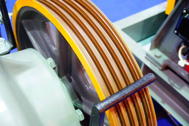 istock Huge Electric Motor and pulley 680337698