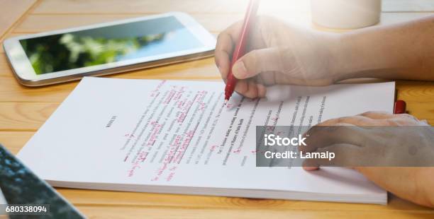 Proofread Stock Photo - Download Image Now - Improvement, Proofreading, Text