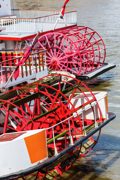 istock paddlewheels of an old sternwheeler 680338642