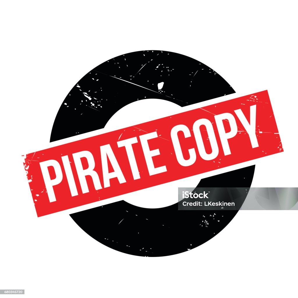 Pirate Copy rubber stamp Pirate Copy rubber stamp. Grunge design with dust scratches. Effects can be easily removed for a clean, crisp look. Color is easily changed. Computer stock vector