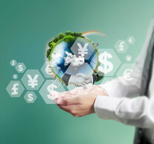 istock lobe ,earth in human hand, Earth image provided by Nasa 680345776