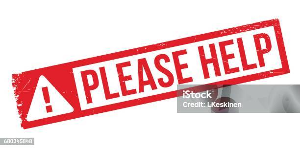 Plwease Help Please Help Rubber Stamp Stock Illustration - Download Image Now ...
