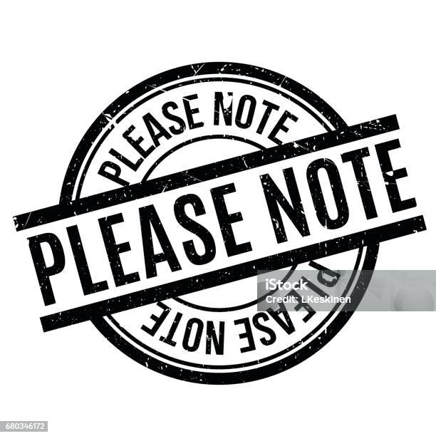 Please Note Figure Please Note Rubber Stamp Stock Illustration - Download Image Now ...