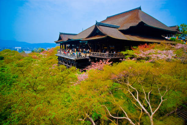 Kiyomizu-Dera Buddhist temple in Kyoto during spring season, Japan.