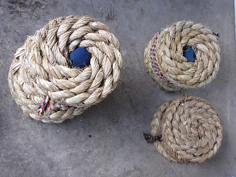 Tradiional stools used in Naxi homes made from ropes of hemp