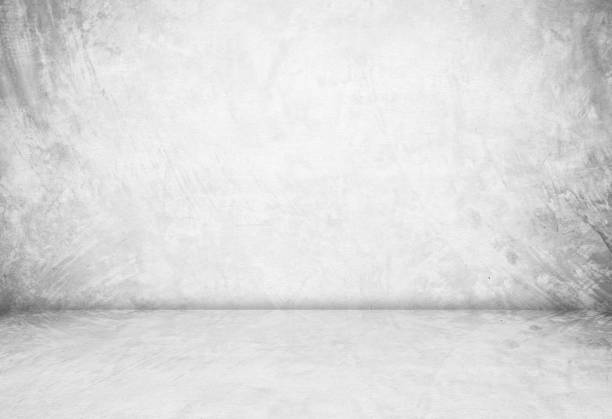 istock Empty cement room in perspective view, grunge background, vintage style, interior design, product display montage 680373562