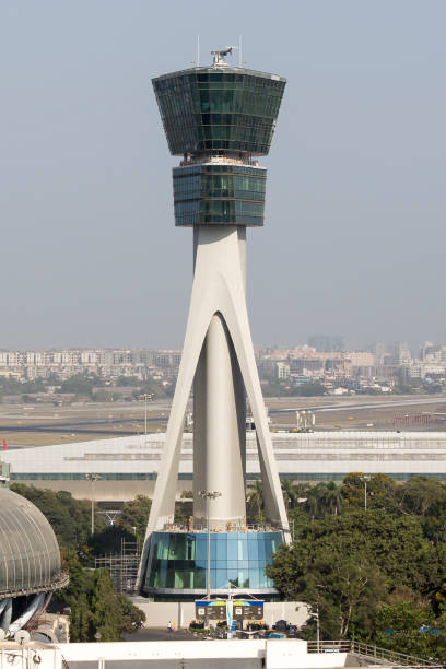 Mumbai Airport New ATC Tower Mumbai's Chattrapati Shivaji International Airport's new Air Traffic Control Tower atc stock pictures, royalty-free photos & images