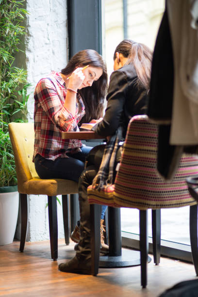 istock Two girl enjoy a coffee break 680386394