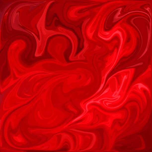 istock Red Digital Acrylic Color Swirl Or Similar Marble Twist 680389828