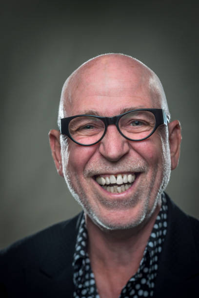 istock Senior portrait, Real man  with toothy  smile 680390300