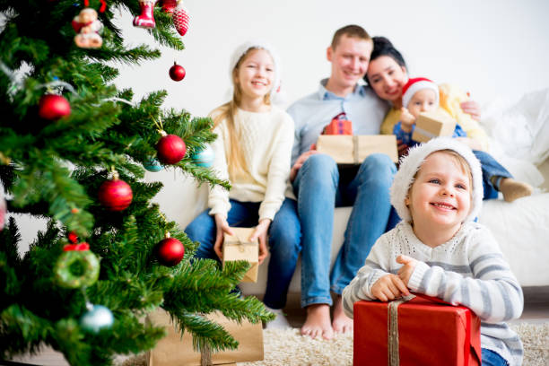 istock Family celebrating christmas 680398930