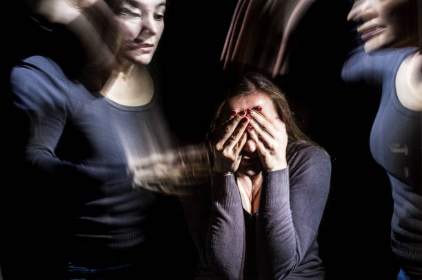 stres emocjonalny ilusions - schizophrenia zdjęcia i obrazy z banku zdjęć