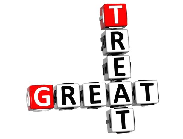 istock 3D Great Treat Crossword text 680403750