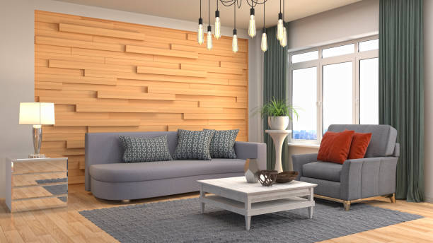 istock Interior living room. 3d illustration 680404786