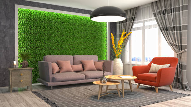 istock Interior living room. 3d illustration 680404788