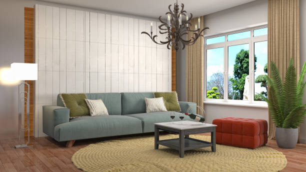 istock Interior living room. 3d illustration 680404794