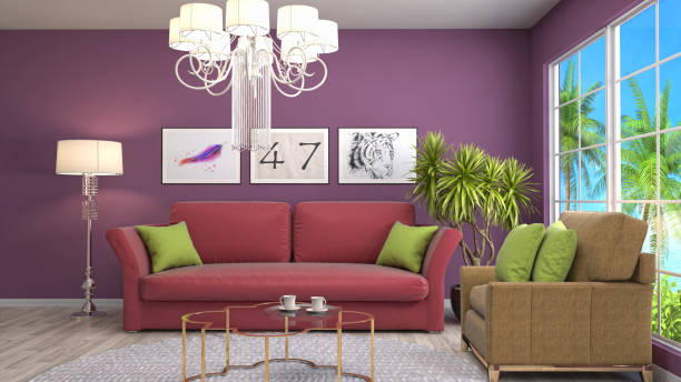 istock Interior living room. 3d illustration 680404816