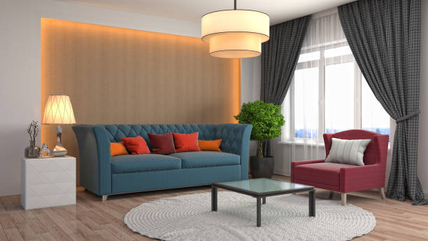 istock Interior living room. 3d illustration 680404818