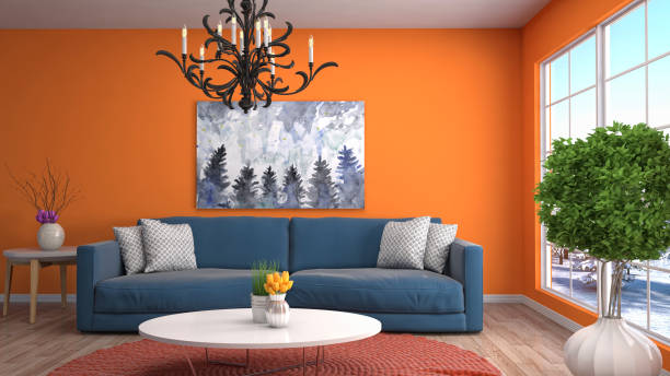 istock Interior living room. 3d illustration 680406804