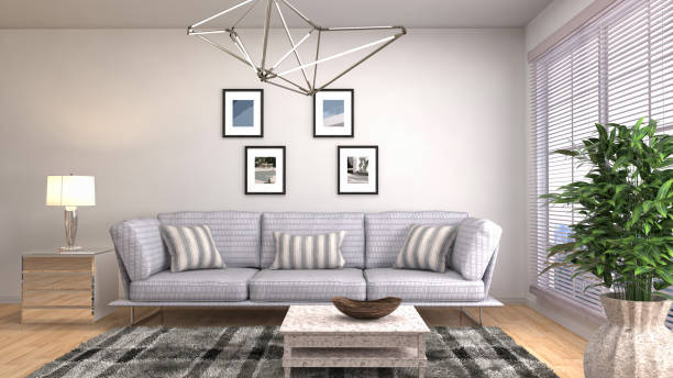 istock Interior living room. 3d illustration 680406892