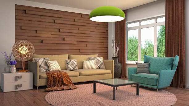 istock Interior living room. 3d illustration 680407606