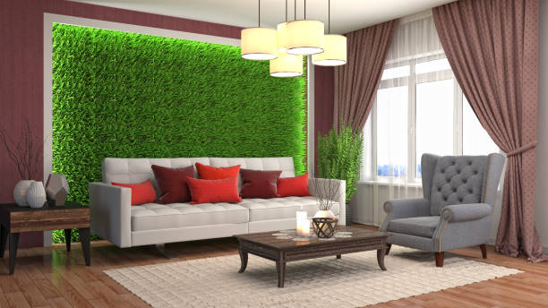istock Interior living room. 3d illustration 680407876