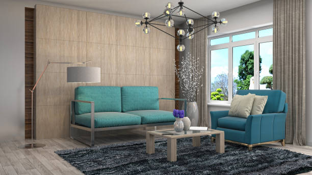 istock Interior living room. 3d illustration 680408816