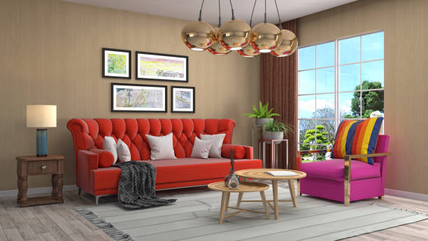 istock Interior living room. 3d illustration 680409096