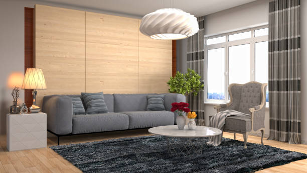 Interior living room. 3d illustration