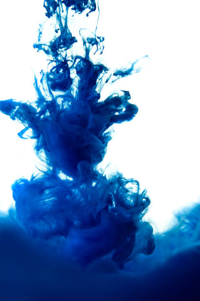 istock Acrylic colors and ink in water. Abstract frame background. Isolated on white. 680410476