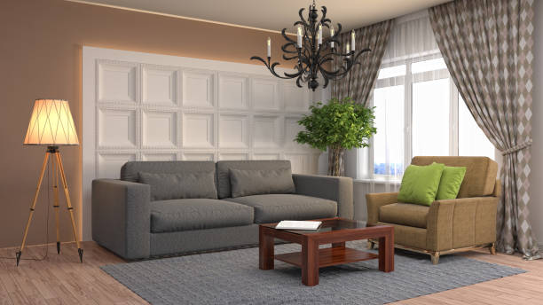 istock Interior living room. 3d illustration 680410668