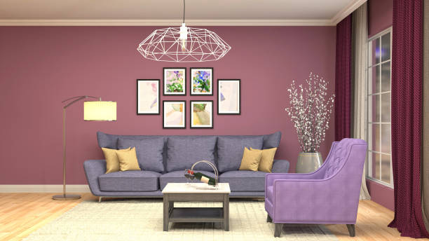 istock Interior living room. 3d illustration 680412216