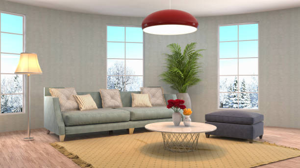 istock Interior living room. 3d illustration 680412218