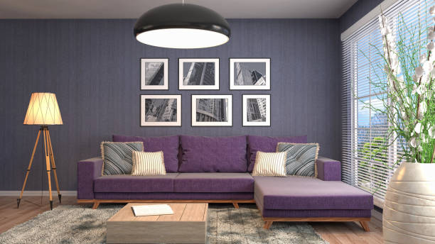 istock Interior living room. 3d illustration 680412404