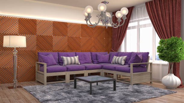 istock Interior living room. 3d illustration 680412444