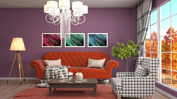 Interior living room. 3d illustration