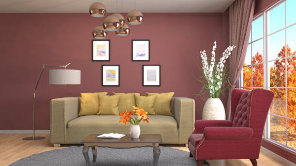 istock Interior living room. 3d illustration 680412560