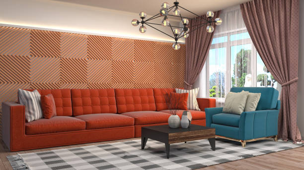 istock Interior living room. 3d illustration 680412948
