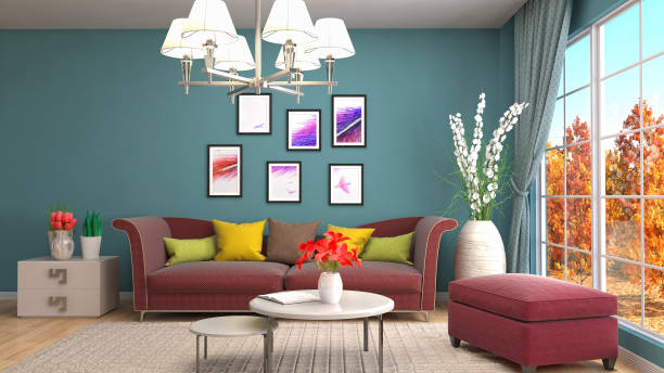 istock Interior living room. 3d illustration 680413034