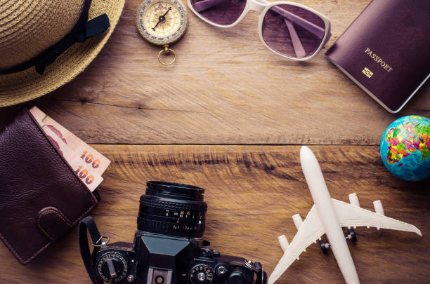 istock Tourism planning and equipment needed for the trip. 680424298