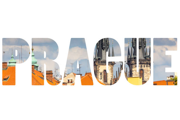 istock Word PRAGUE over city symbols. 680431114