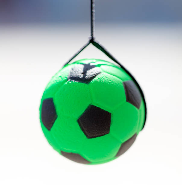 istock Little ball for the game hanging on the rope 680437020