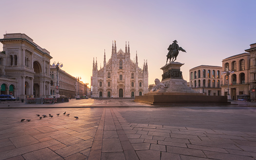 Duomo square at sunday morning