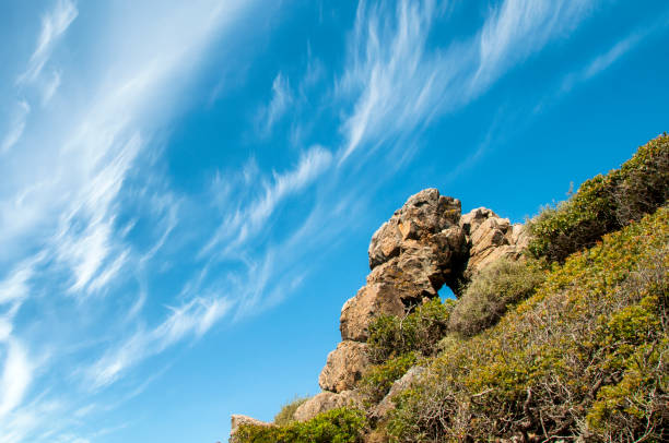 a rock pierced by erosion in Corsica