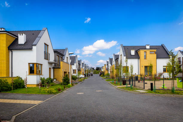 istock Modern complex of apartment buildings in the suburb 680448474