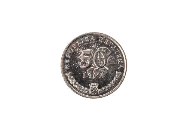 istock Old used and worn out 50 lipa coin. 680461090